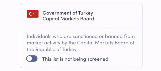 Turkish Capital Markets Board list